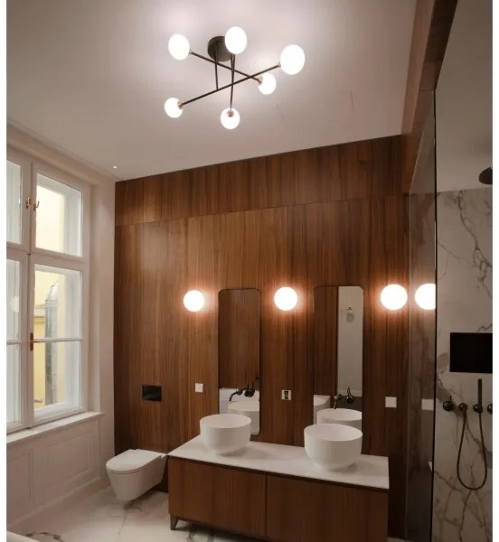 Orion DL 7-786/6 - Prisadený luster SNOWWHITE 6xG9/20W/230V pr. 84 cm čierna/zlatá