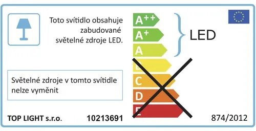 TOP-LIGHT LED stropné stmievateľné svietidlo SILVER HXL RC, štvorcové