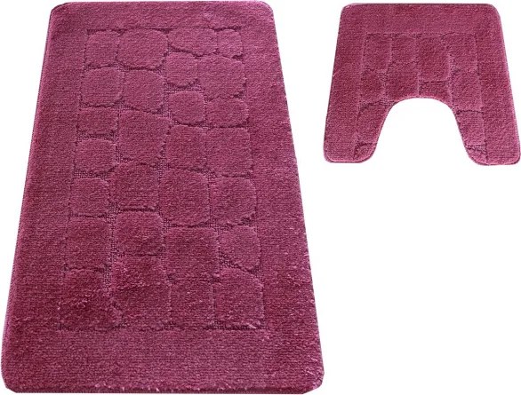 Sada kúpeľňových koberčekov Montana CLTSTONE tmavoružová