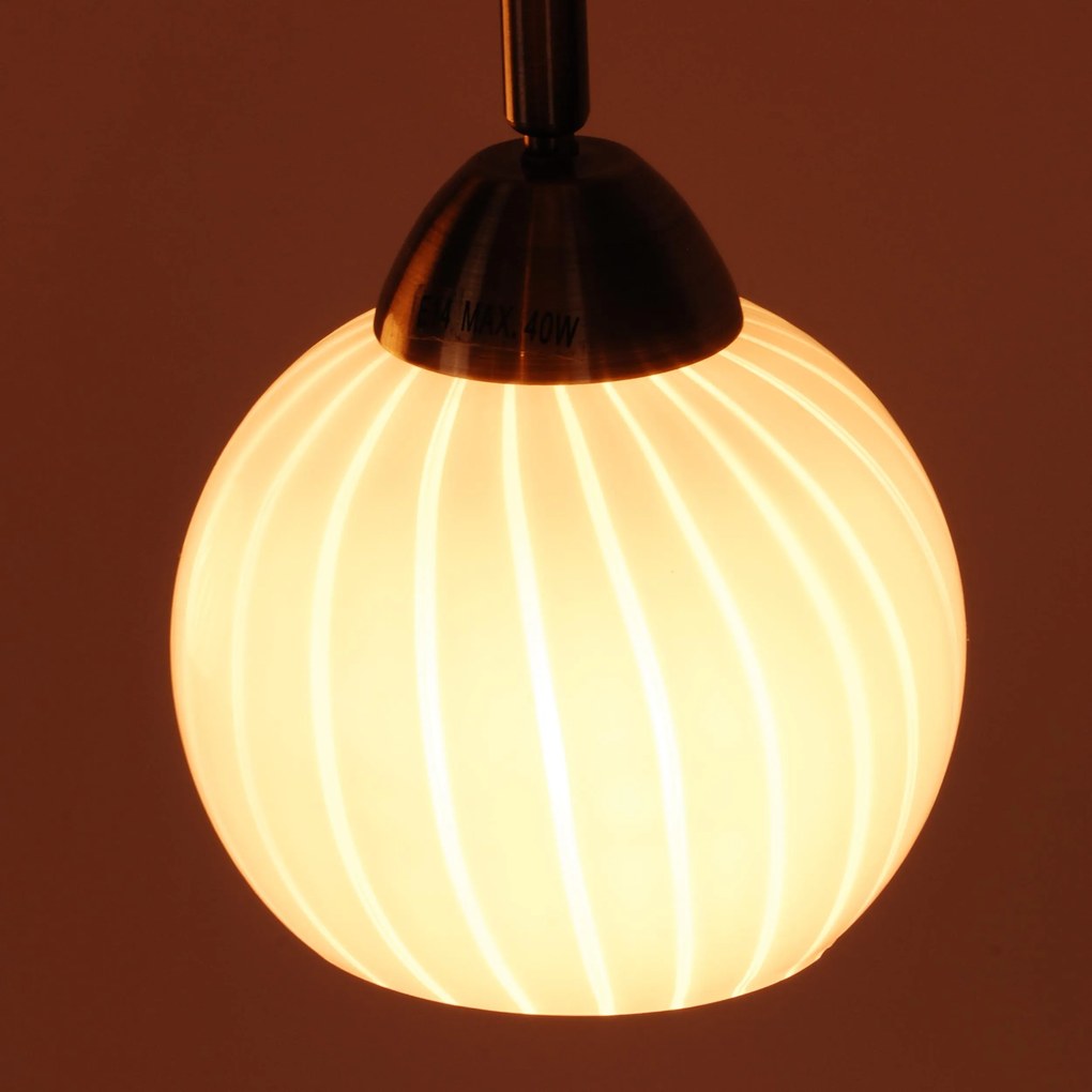 KEJO Nástenné moderné osvetlenie ATRIA, 3xE14, 40W, patina
