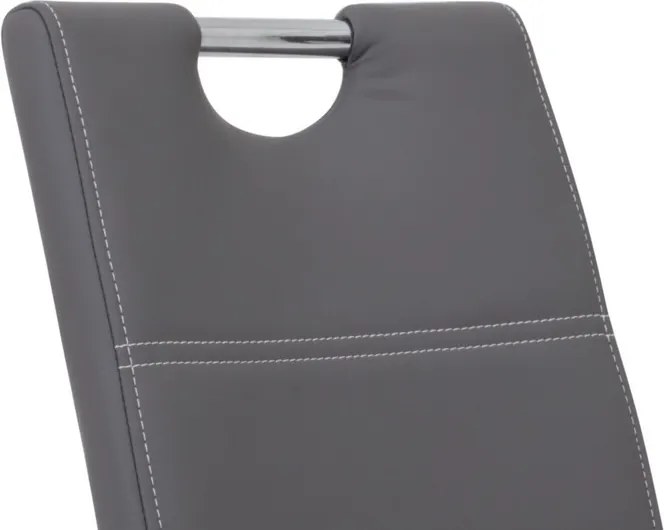 Jedálenská stolička Flora, šedá ekokoža