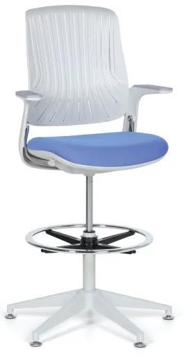 Pracovná stolička GREG s klzákmi, modrá