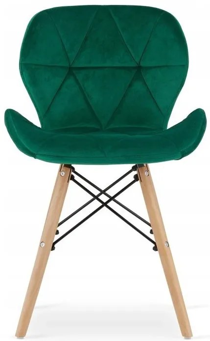 Jedálenská zostava TODI 60cm okrúhly stolový set čierny + 2 stoličky LAGO zelené