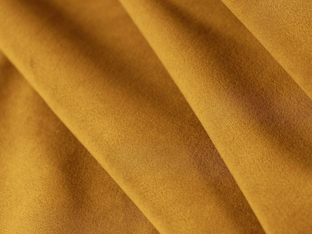Modulárna sedemmiestna pohovka bella 379 cm pravá zamat žltá MUZZA