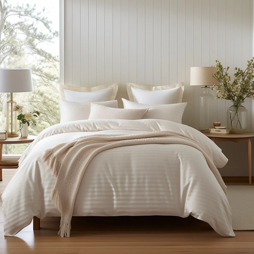 SATÉNOVÁ OBLIEČKA NA VANKÚŠ CIZGILI EXCLUSIVE 40X40 CM KRÉMOVÁ