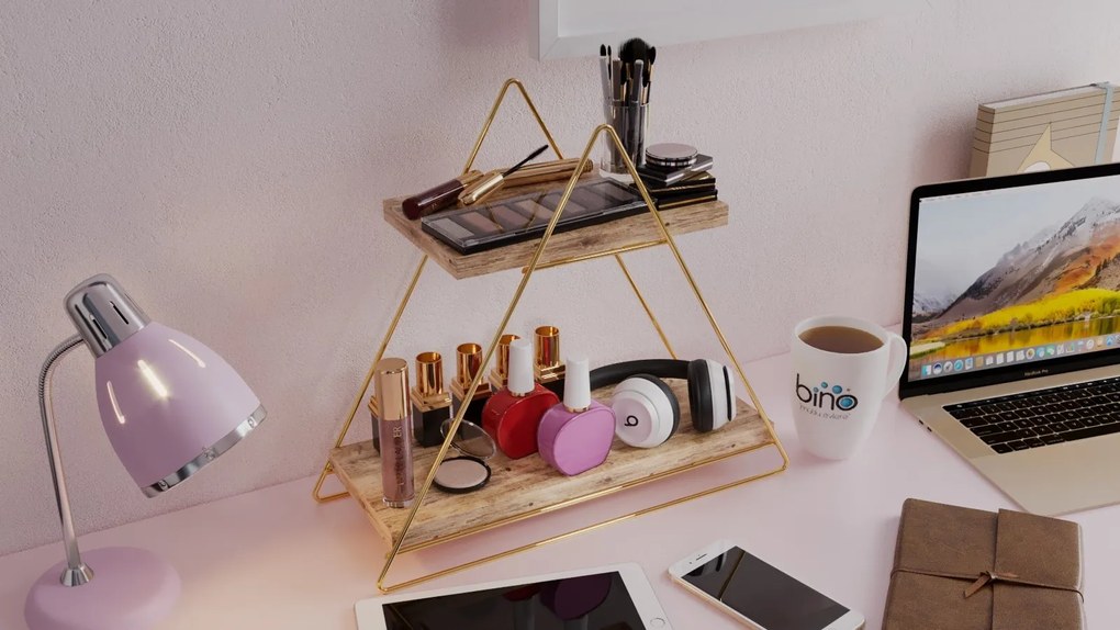 Polica MASA SERVIS hnedá