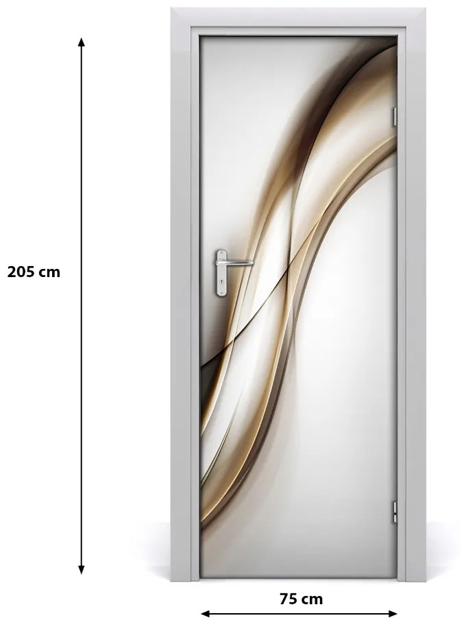Samolepiace fototapety na dvere hnedá vlna 75x205 cm