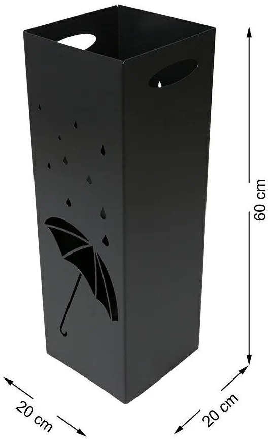 Kovový stojan na dáždniky Rain, 60x20 cm