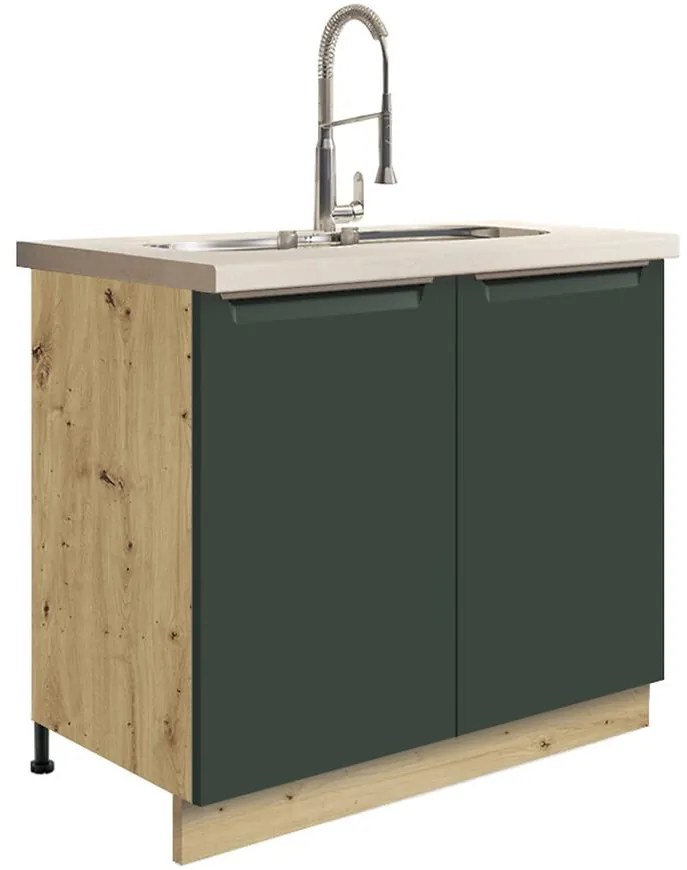 Skrinka do kuchyne Glamour13d Green