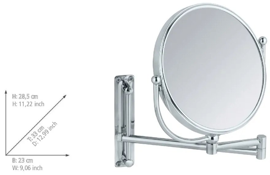 Kozmetické zrkadlo ø 19 cm Deluxe – Wenko