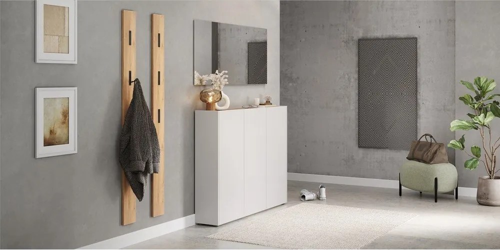 Krémová skrinka v dekore duba 138x105x25 cm Libbiano – Germania