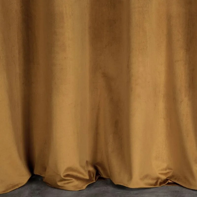 Dekorstudio Zamatový záves MELANIE 140x250cm medový