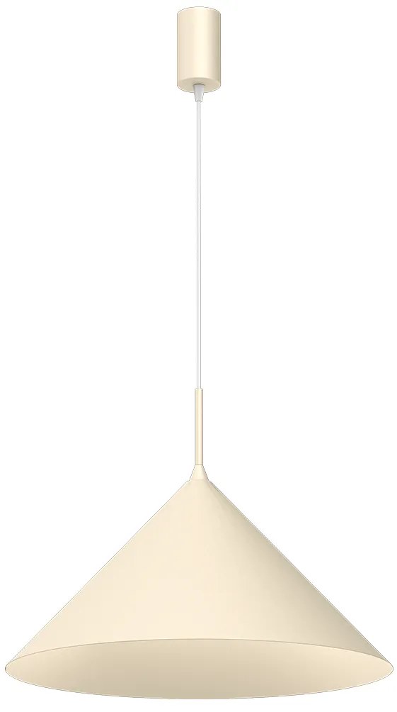 Závesné svietidlo Visby, 1x krémové kovové tienidlo, (fi 46cm), cr