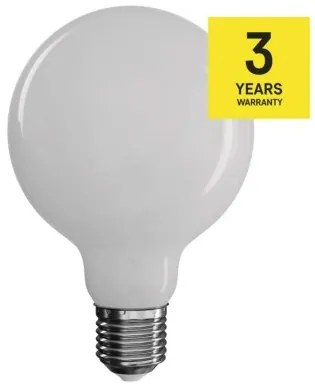 EMOS LED žiarovka Filament E27, G95, 7,8 W, denná biela