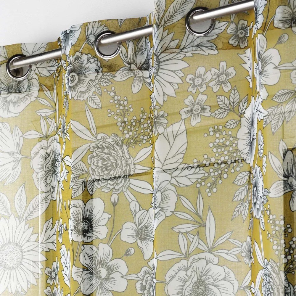 Okrovožltá voálová záclona 140x280 cm Milady – douceur d'intérieur