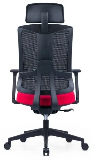 Kancelárska ergonomická stolička SLIDE — látka, sieť, viac farieb Červená