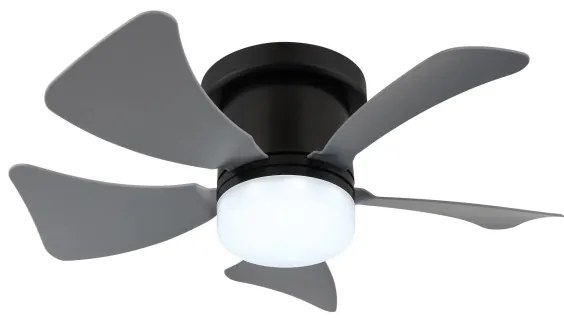 Globo 03609A - LED Stmievateľný stropný ventilátor HINES LED/10W/230V + DO šedá