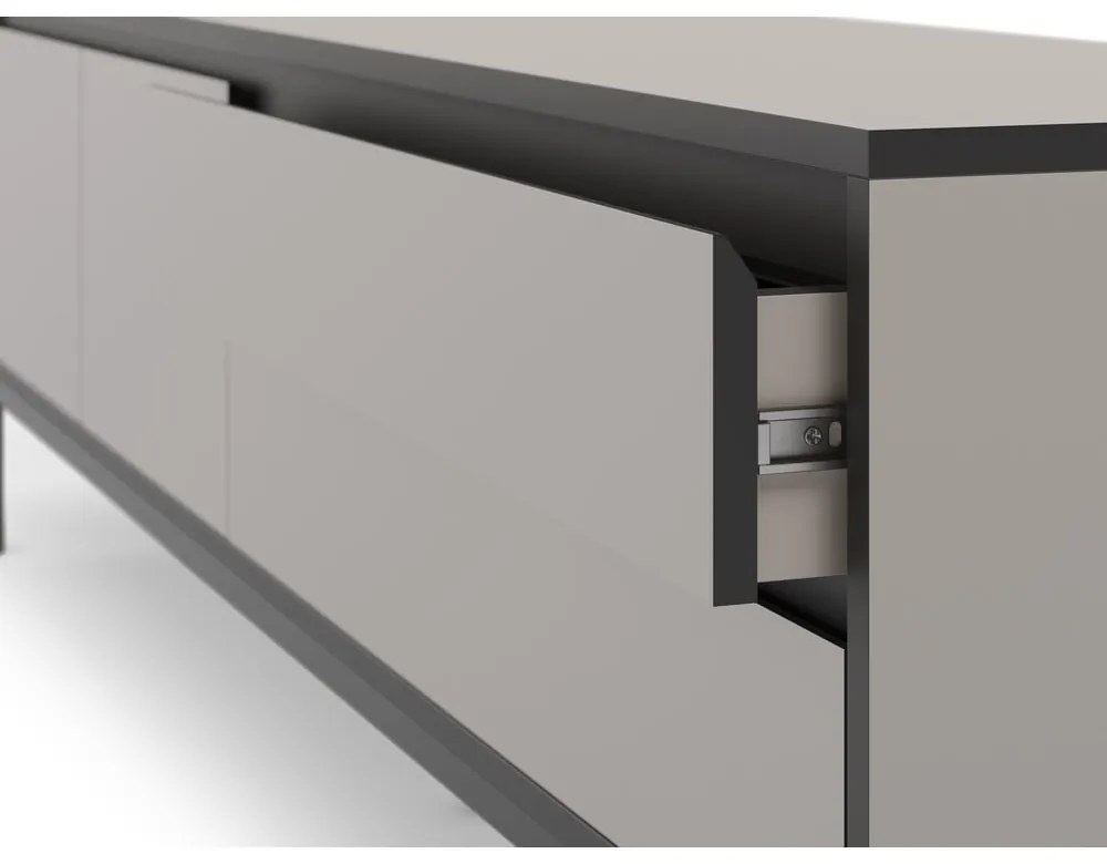 Sivo-béžový TV stolík 180x55 cm Lorenza – Marckeric