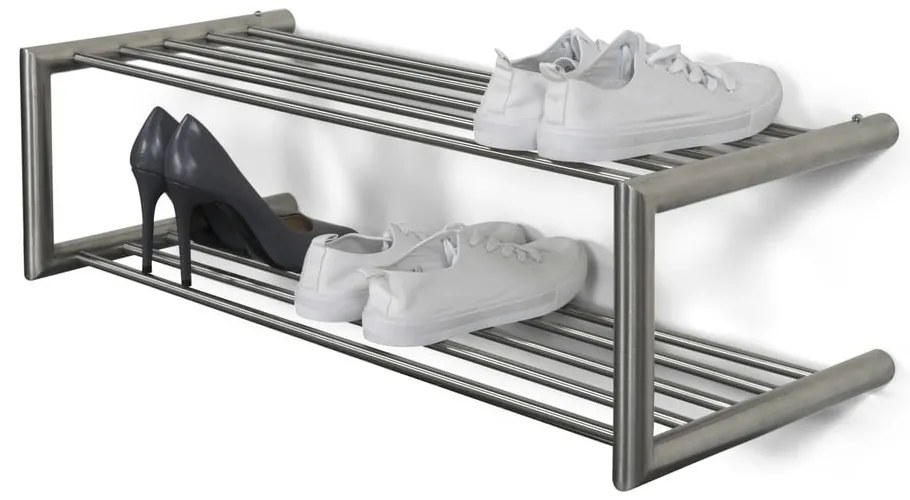 Kovový stojan na topánky v striebornej farbe Soenz – Spinder Design