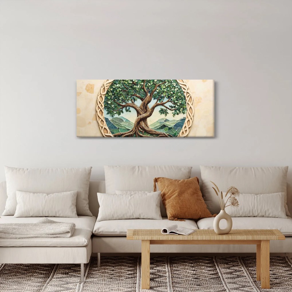 Obraz – Prepletený strom života (120x50 cm)