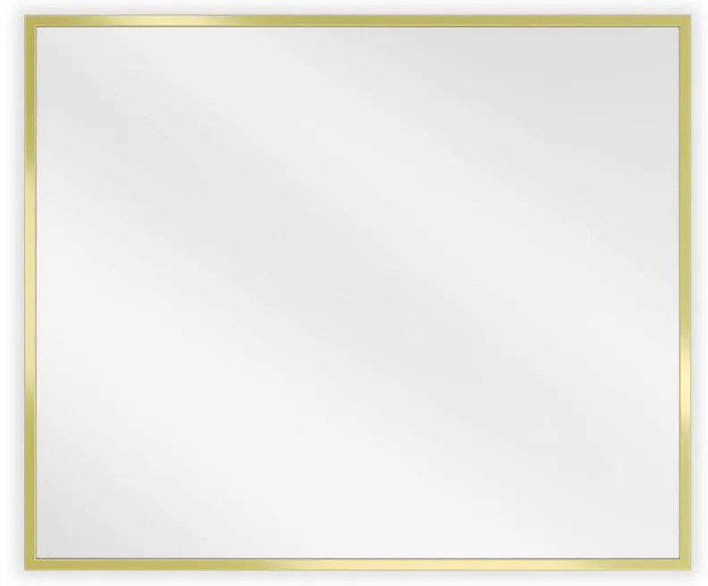 Mexen Loft, obdĺžnikové kúpeľňové zrkadlo 60 x 50 cm, farba rámu zlatá lesklá, 9852-060-050-000-50