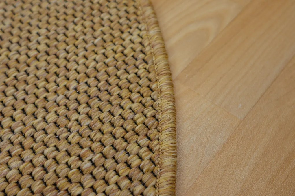 Kusový koberec Nature terra kruh, 400x400 (priemer) kruh, oranžová, chodba / predsieň, Timzo