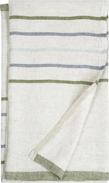 Ľanový uterák Virta, ľan-olivovo-sivý, Rozmery  95x180 cm