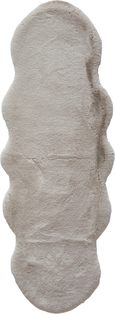 XXXLutz UMELÁ KOŽUŠINA, 55/160 cm, strieborná Novel - Koberce - 007821011605