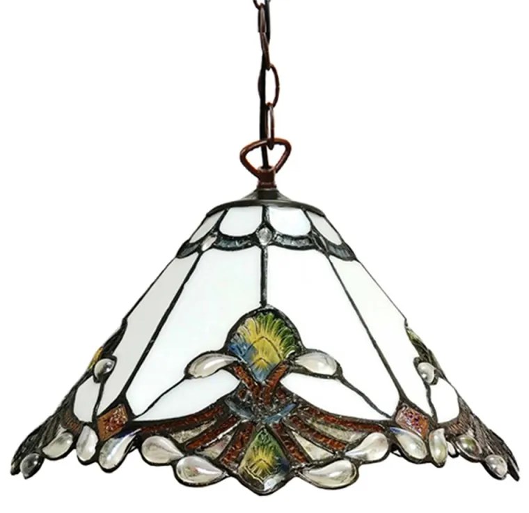 Vitráž luster do spálne CRYSTAL Ø31