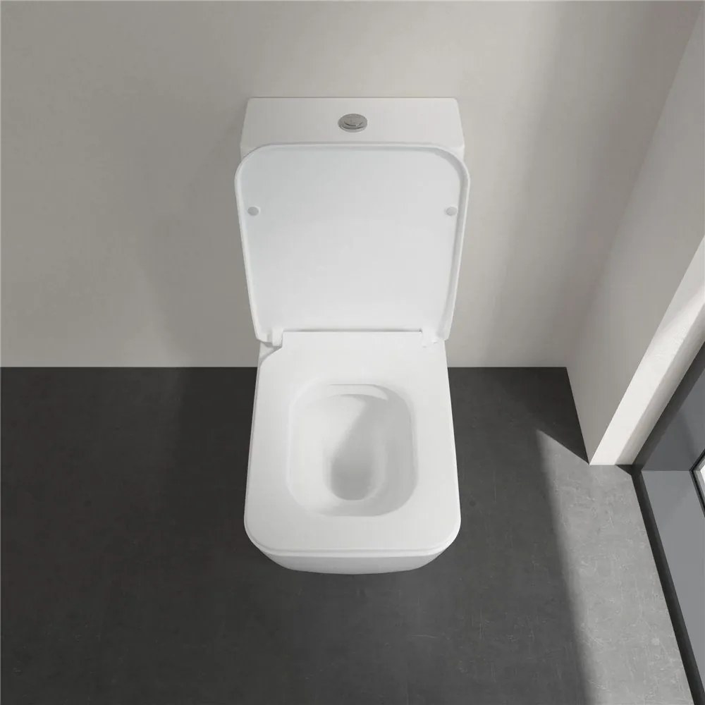 VILLEROY &amp; BOCH Venticello WC sedátko s poklopom SlimSeat (wrapover), s funkciou QuickRelease a Softclosing, biela alpská, 9M79S101