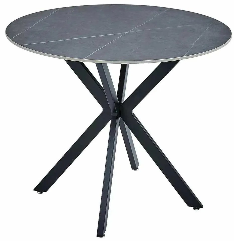Jedálenský stôl Talia 90 cm, sivá / čierna