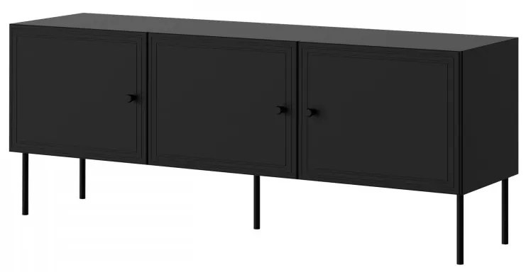 TV Stolík/Skrinka Bis 150 3D, Farby: čierna
