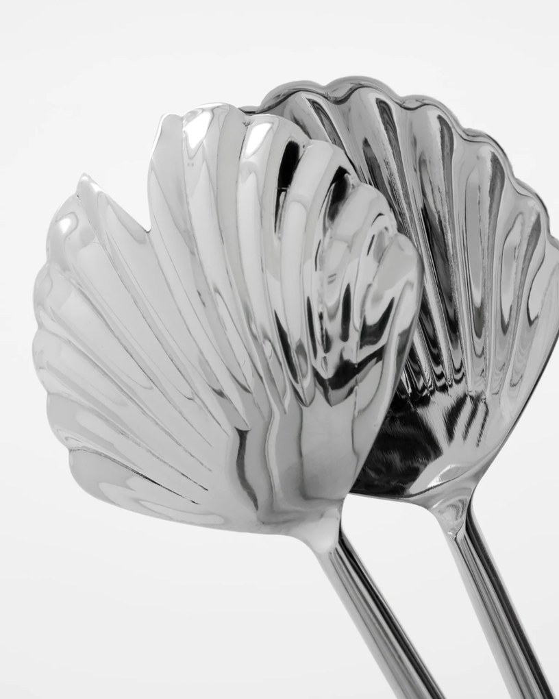 House Doctor Šalátový príbor Fan Silver