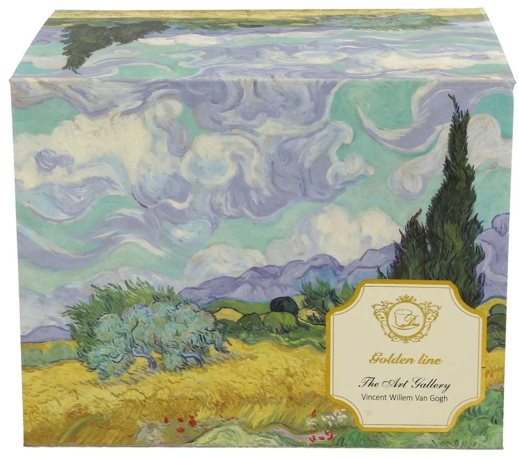 Porcelánový hrnček na nohe Van Gogh Wheat Field 530 ml