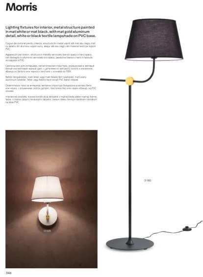 Redo 01-1981 - Stolná lampa MORRIS 1xE27/42W/230V čierna