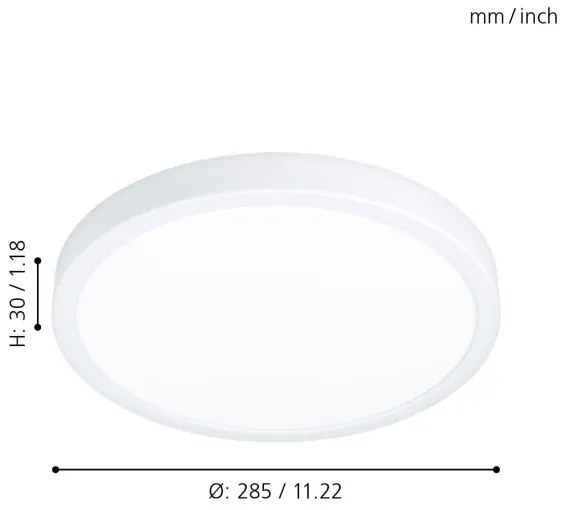 Eglo 99265 - LED kúpeľňové stropné svietidlo FUEVA 5 LED/20W/230V IP44