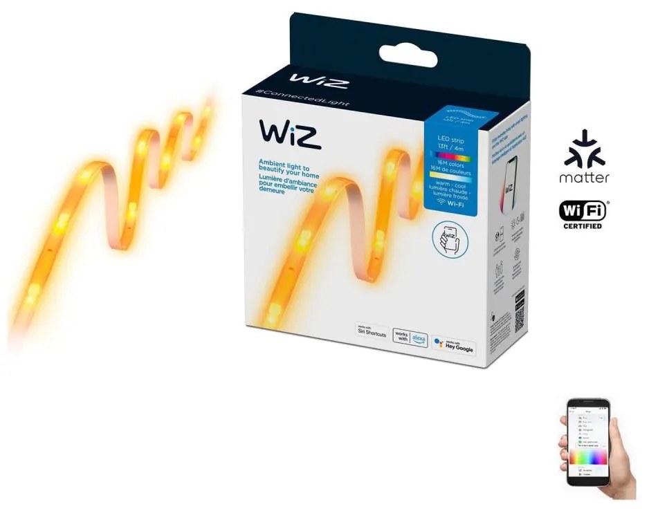 WiZ - LED RGBW Stmievateľný pásik 4m LED/13W/230V 2700-6500K Wi-Fi