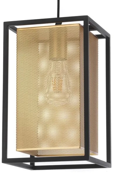 ONLI - Luster na lanku MALIK 1xE27/22W/230V zlatá/čierna