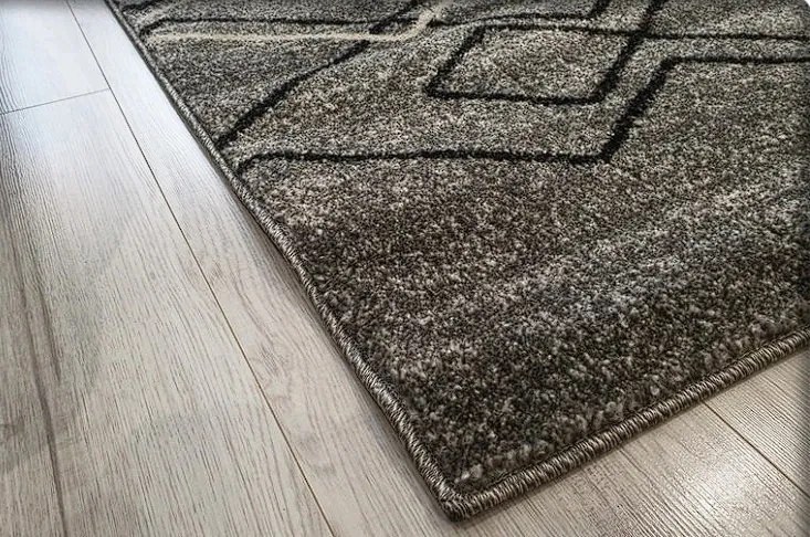 Moderný sivý koberec Rio 166 s geometrickým vzorom – rôzne rozmery Rozmer: 80x150 cm