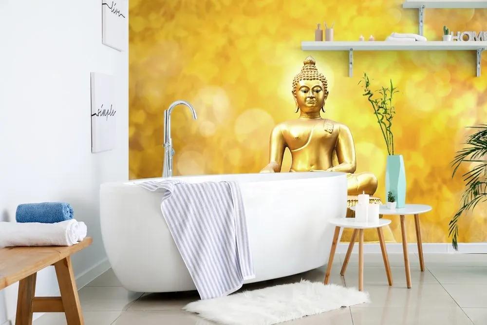 Samolepiaca tapeta zlatá socha Budhu - 300x200
