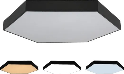 LED stropné svietidlo LED/200W/230V 3000/4000/6500K priemer 100 cm čierne