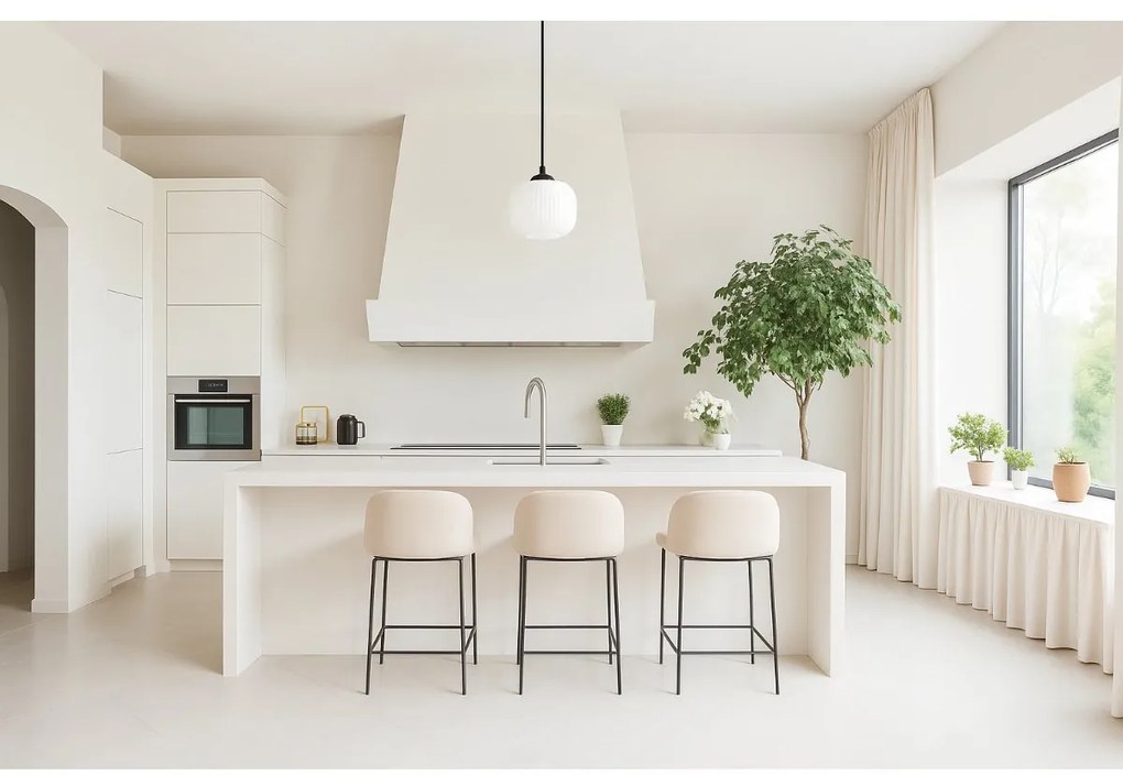 Závesné svietidlo Riffle 2, 1x biele sklenené tienidlo, b