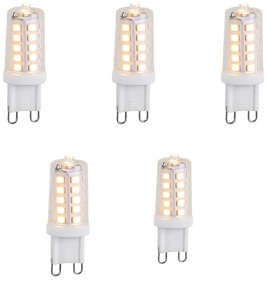 Sada 5 stmievateľných LED žiaroviek G9 3W 250lm 3000K