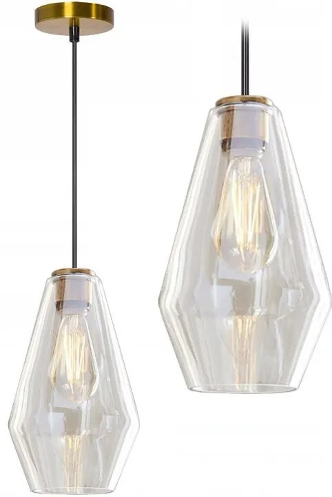 Toolight - sklenené závesné svietidlo E27 60W APP438-1CP, OSW-00568
