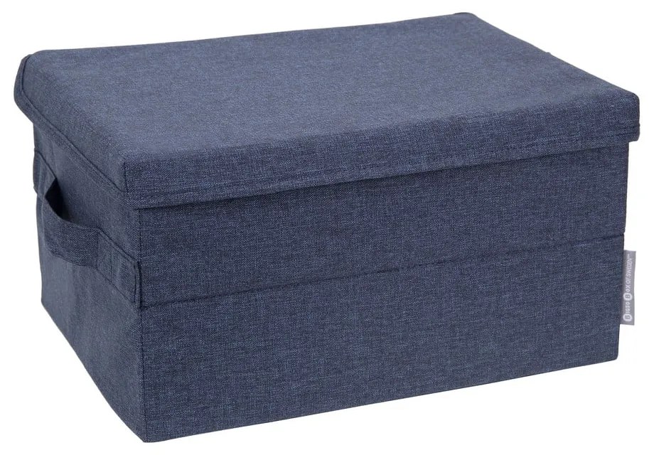 Modrý látkový úložný box s vekom 35x26x19 cm Soft Storage – Bigso