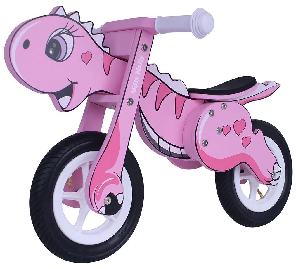 Detské odrážadlo bicykel Milly Mally DINO Mini pink