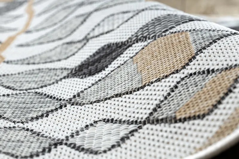 Kusový koberec Cooper Sisal Diamonds 22217 ecru/black – na von aj na doma, 160x220, šedá, chodba / predsieň, Dywany Łuszczów