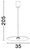 Minimalistický luster Mira