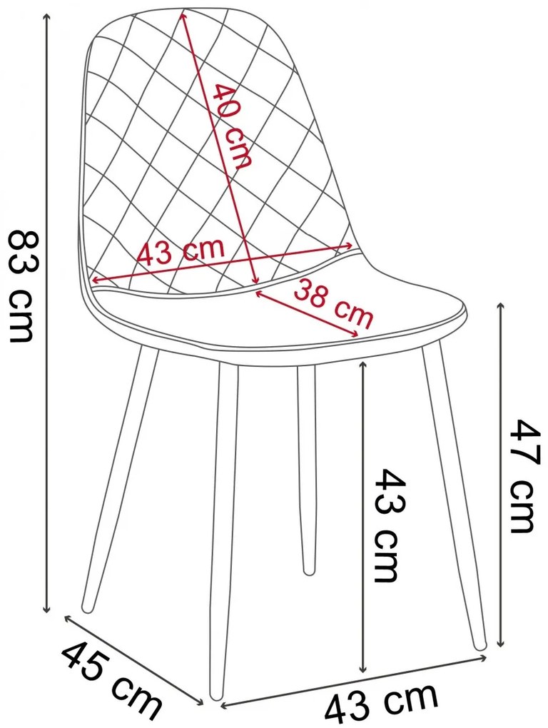 Čalúnená designová stolička ForChair III zelená