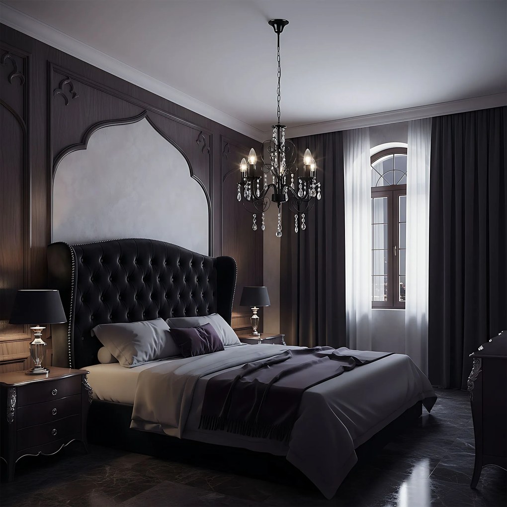 Toolight Toolight, stropné svietidlo 5xE14, EBT010-5CP, čierna, OSW-01245